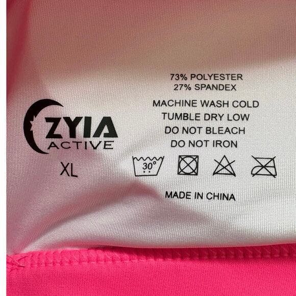 ZYIA Active Strappy Light n Tight Hot Pink Sports Bra XL - Picture 3 of 3